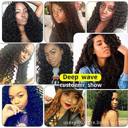 Usexy Virgin Cuticle Aligned Hair Bundles Deep Wave Raw Indian Hair Extension